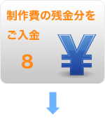 制作費の残金分をご入金