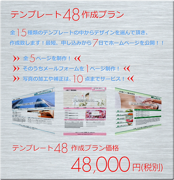 テンプレート48作成プラン